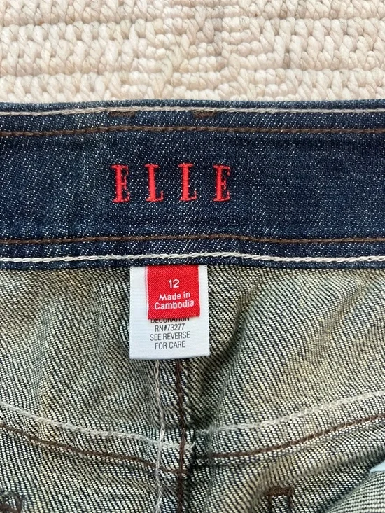Elle Dark Blue Denim Mini Skirt - Picture 2 of 5